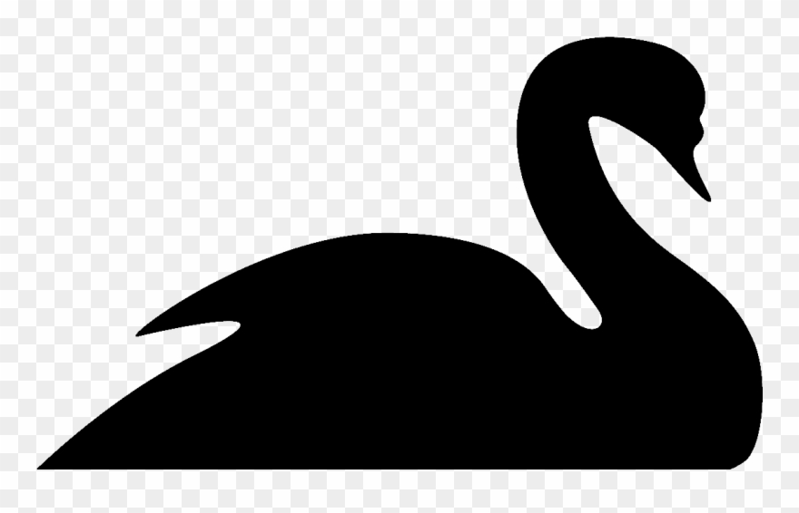 The Boardwalk Salon - Black Cartoon Swan Clipart