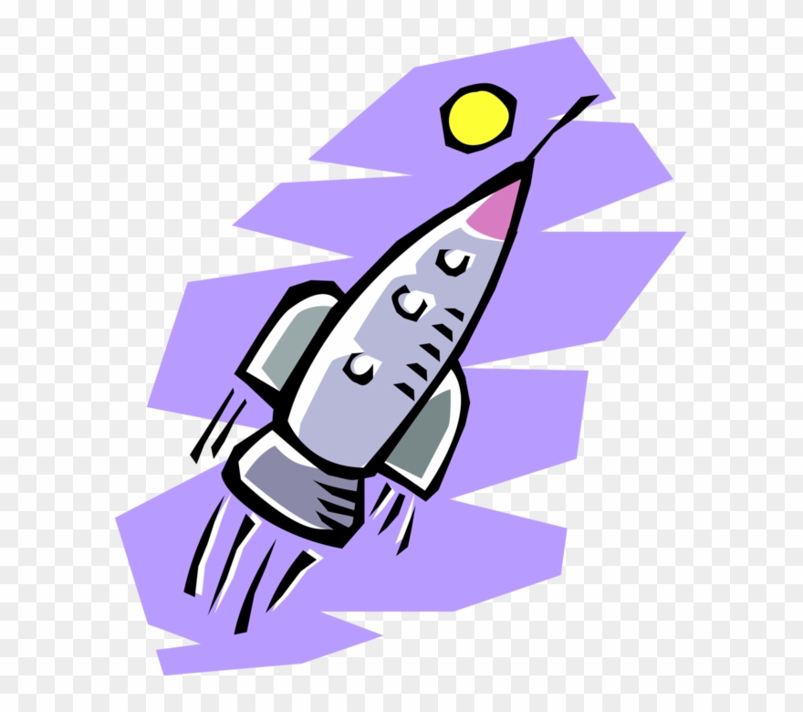 Png Download Spaceship Flies Through Outer Space - Rocket Clipart