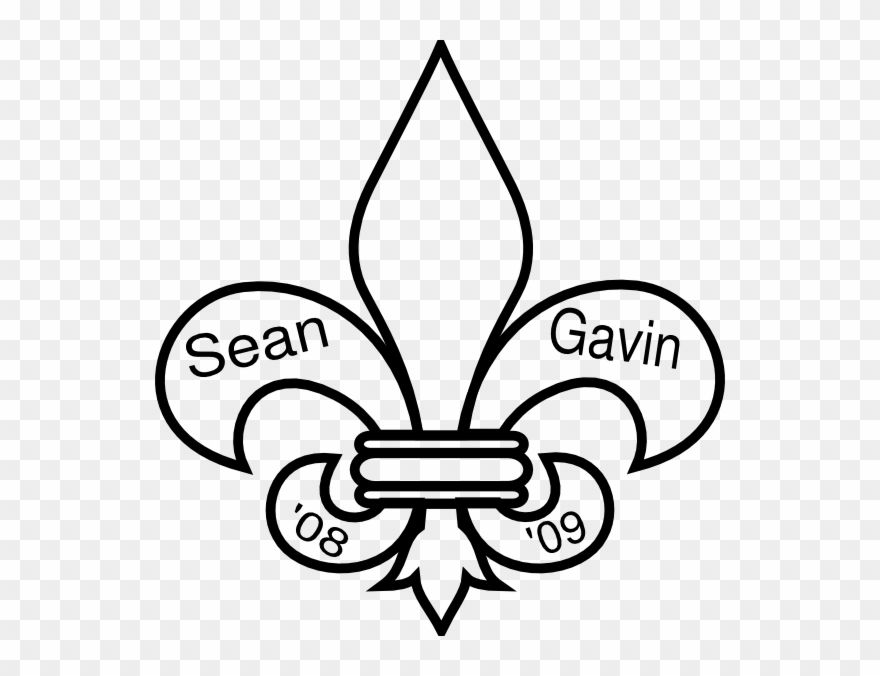 Tattoo For The Boys Clip Art At Clker Com - Drawn Fleur De Lis - Png Download
