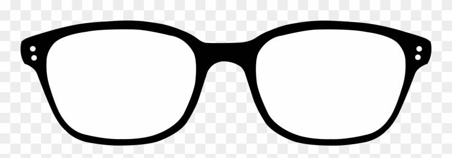 Nerdy Glasses Clipart Free Download Best On - Glasses Black And White - Png Download