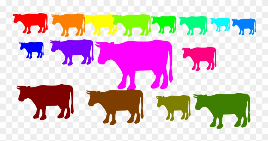 An Old Cow Said, “listen Everybody, The Lion Eats One - Custom Bull Silhouette Shower Curtain Clipart