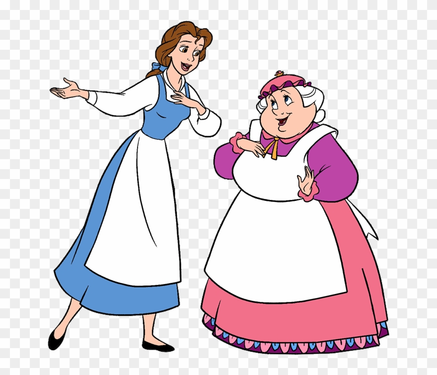 Belle Human Mrs Potts - Belle And Mrs Potts Clipart