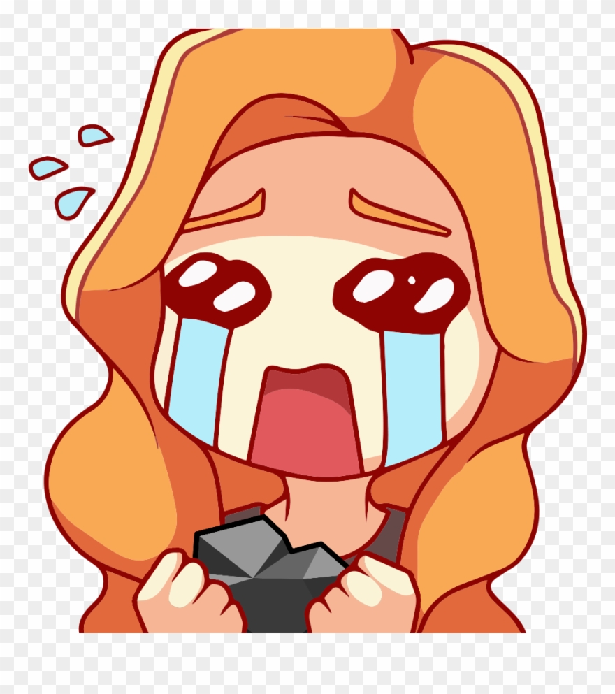 Cry Emote With A Lump Of Coal - Emote Clipart