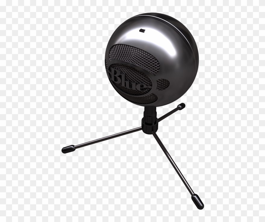 Snowball Microphone Png Png Black And White - Blue Snowball Mic Png Clipart