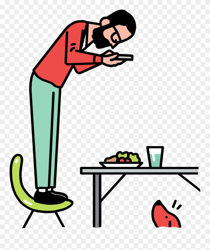 Creative Taking An Instagram Of Lunch - Creative Post For Instagram Clipart