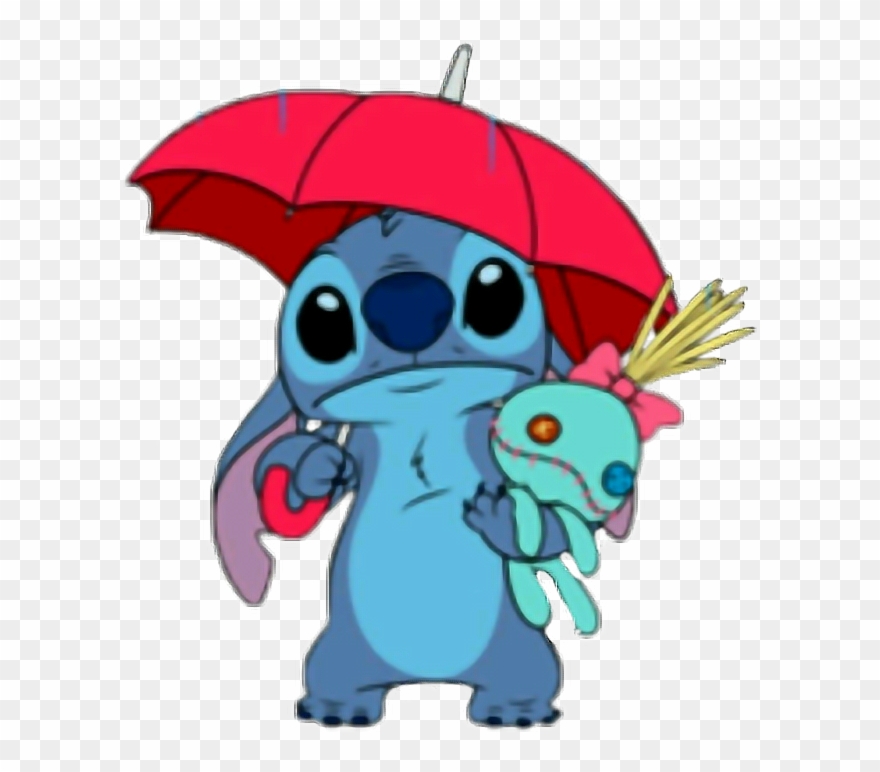 Stitch Holding An Umbrella Clipart