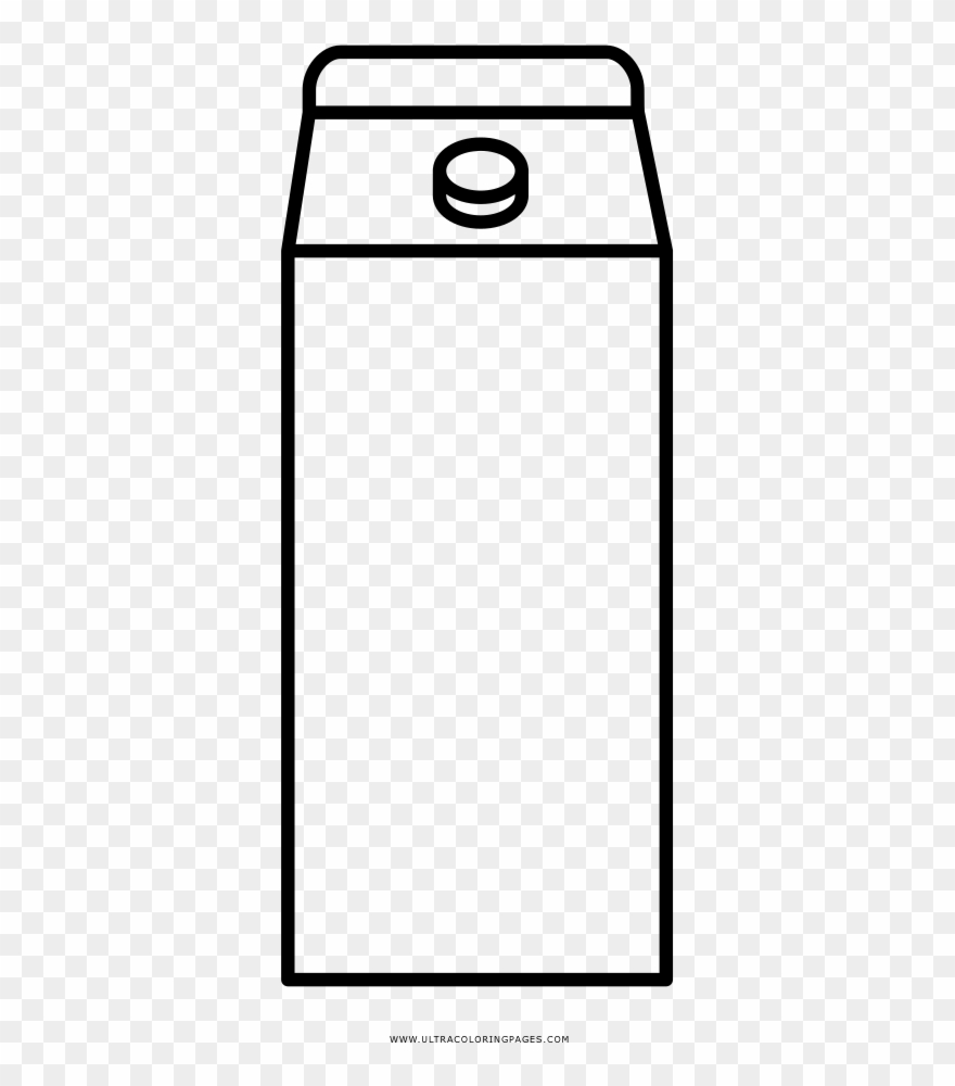 Milk Carton Coloring Page - Icon Clipart