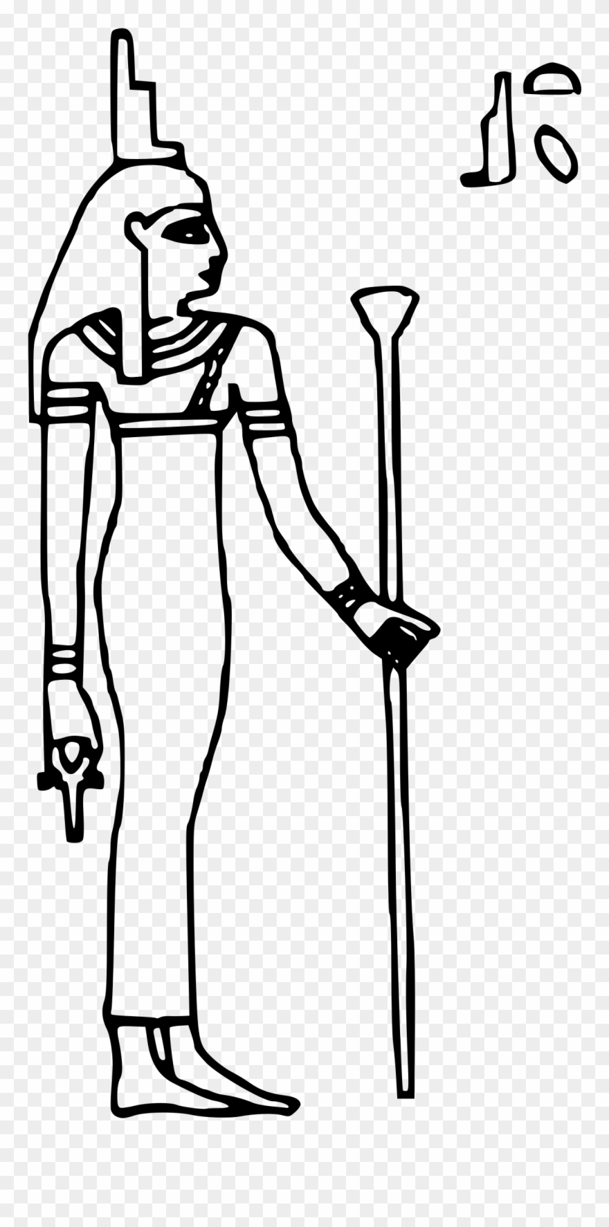 Jpg Library Library Collection Of Free Egyptian Download - Isis Goddess Easy Drawing Clipart