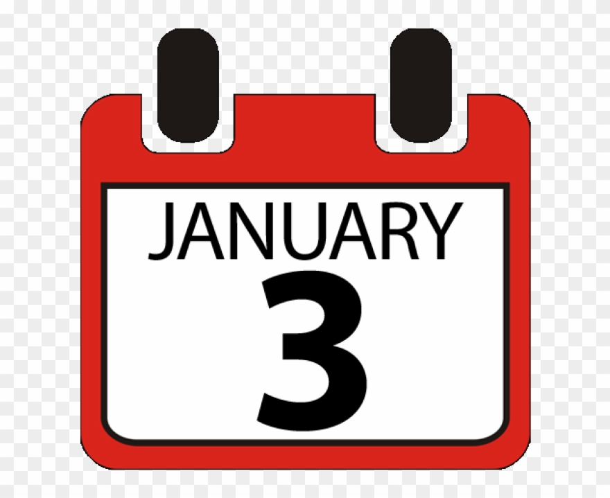 3rd January Calendar - January 3rd Clipart