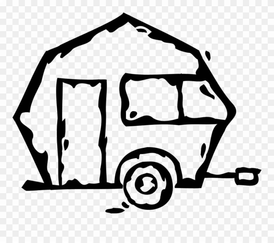 Vector Royalty Free Recreational Vehicle Image Of Camping - Recreational Vehicle Clipart