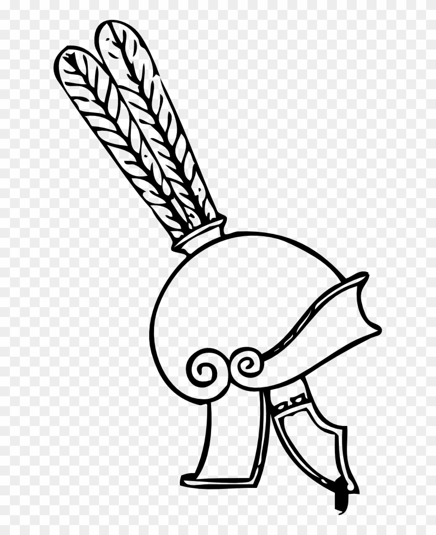 Greek Helmet - Topi Prajurit Vector Clipart