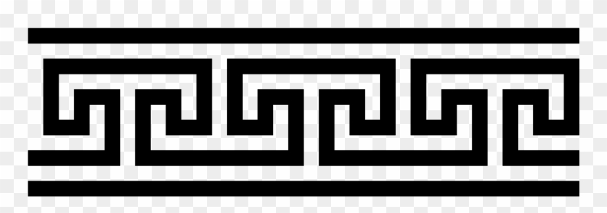 Ancient Greek Meander 5 Clip Art - Greek Border Stencil - Png Download