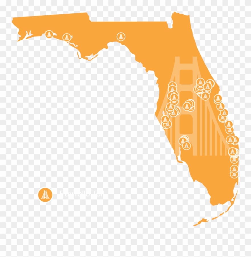 Florida Toll Map Clipart