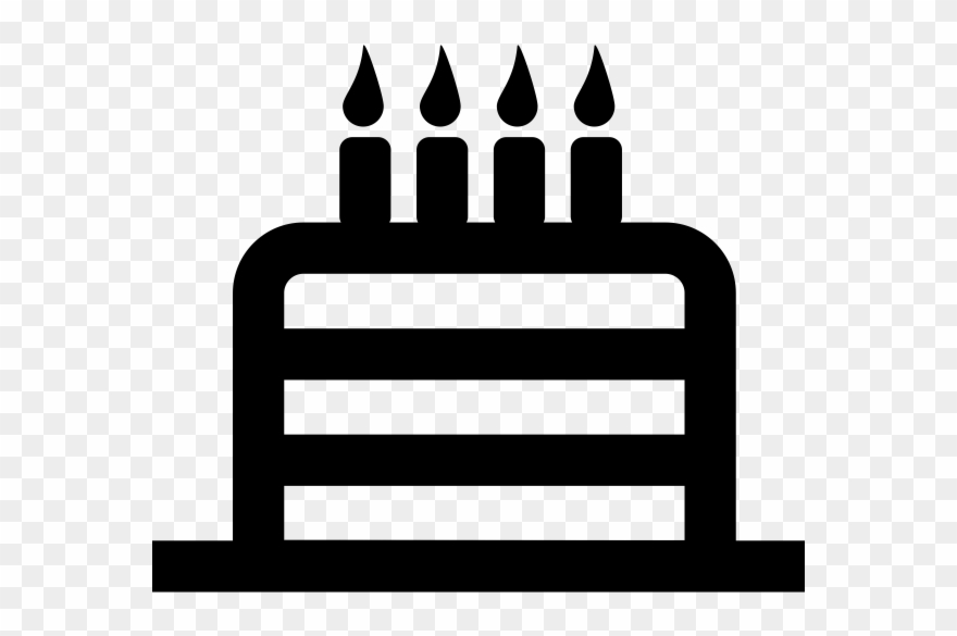 Birthday Cake Rubber Stamp - Icon Clipart