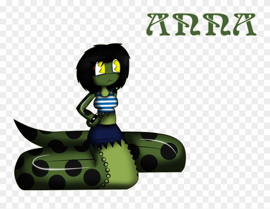 Anna The Anaconda - Green Anaconda Clipart
