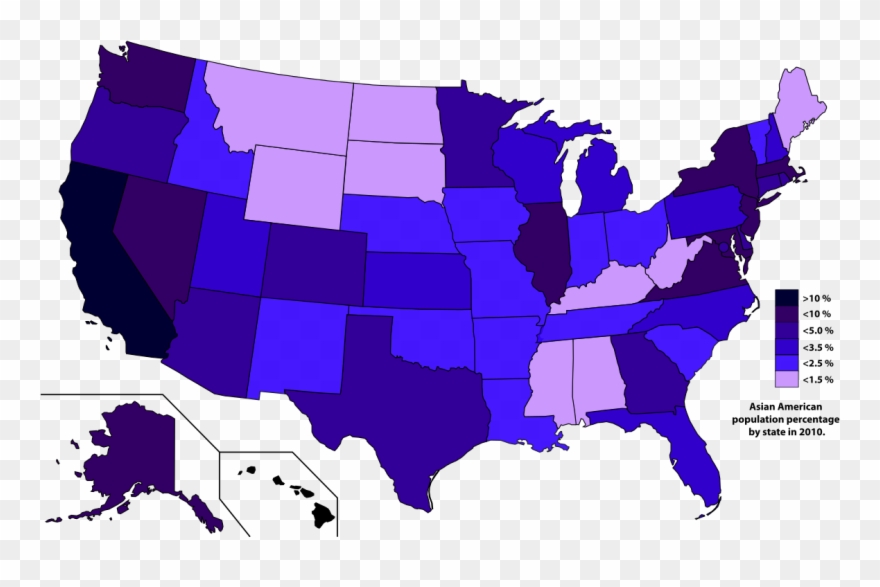 Demographics Of Asian Americans Wikipedia Us Racial Clipart
