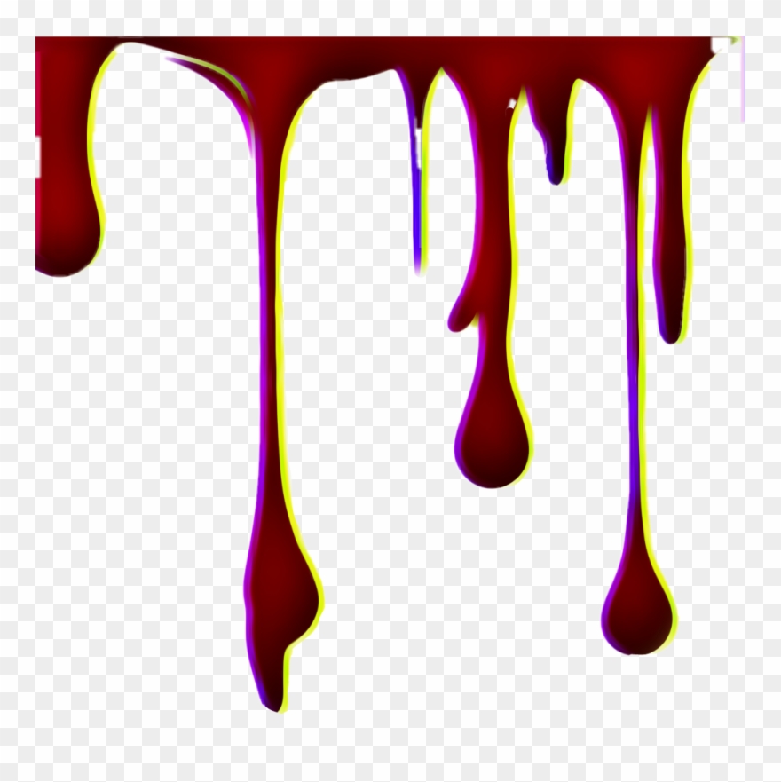 Blood Slime Drip Dripping Halloween Glitch - Clip Art - Png Download
