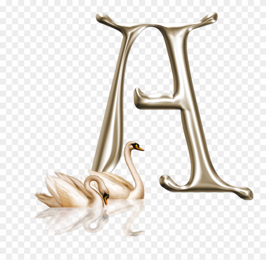 Precioso Alfabeto Con Cisnes - Alphabet Clipart