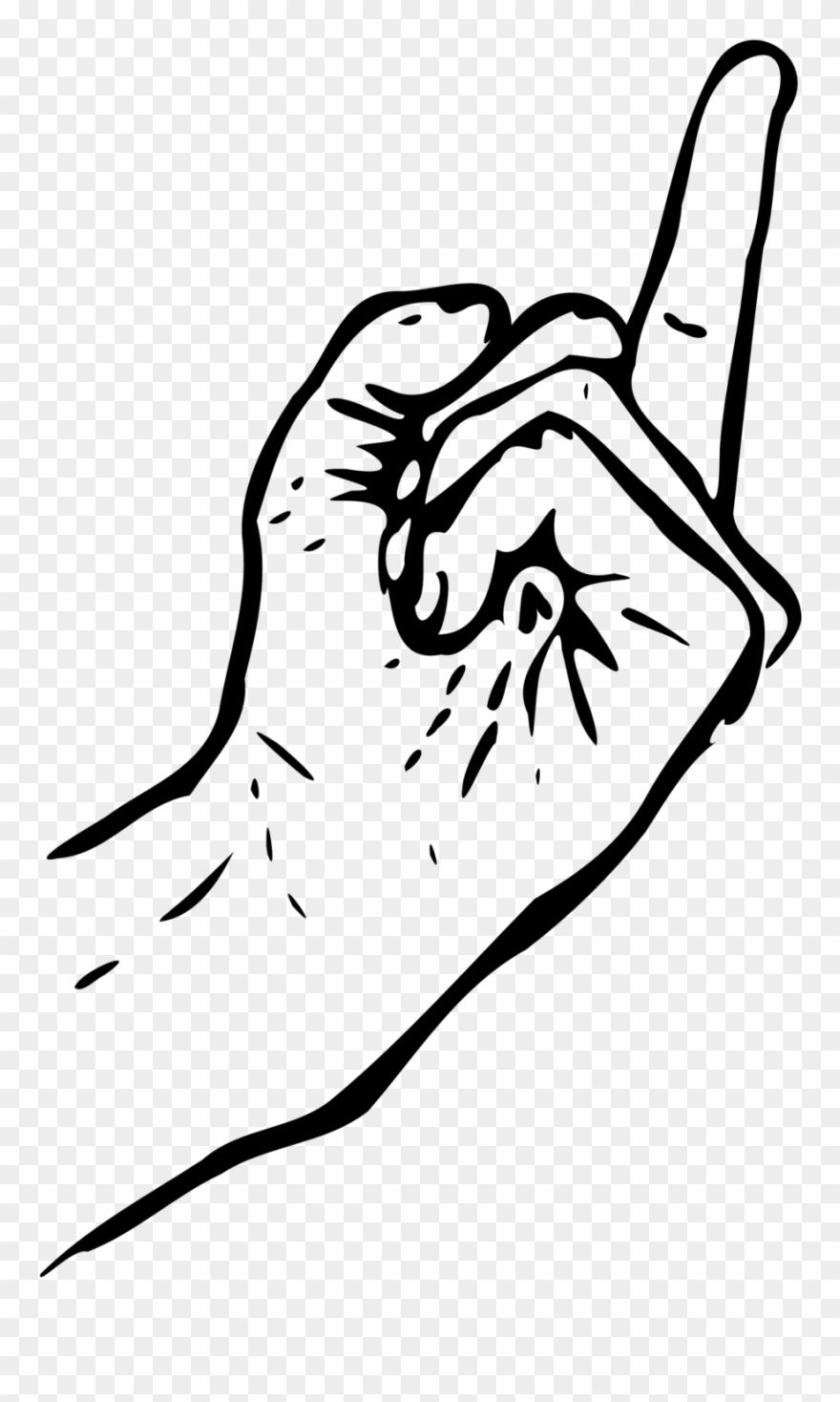This Work, Identified By Publicdomainfiles - Middle Finger Drawing Side Clipart