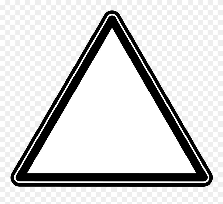 Clip Art Black And White Triangle - Png Download