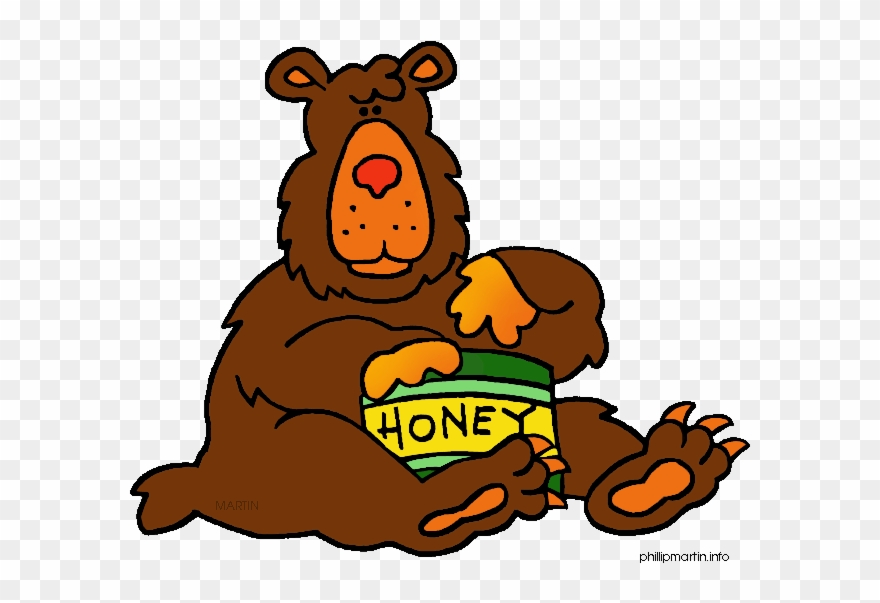 Food Clip Art By Phillip Martin, Honey - Hibernation Day Clip Art - Png Download