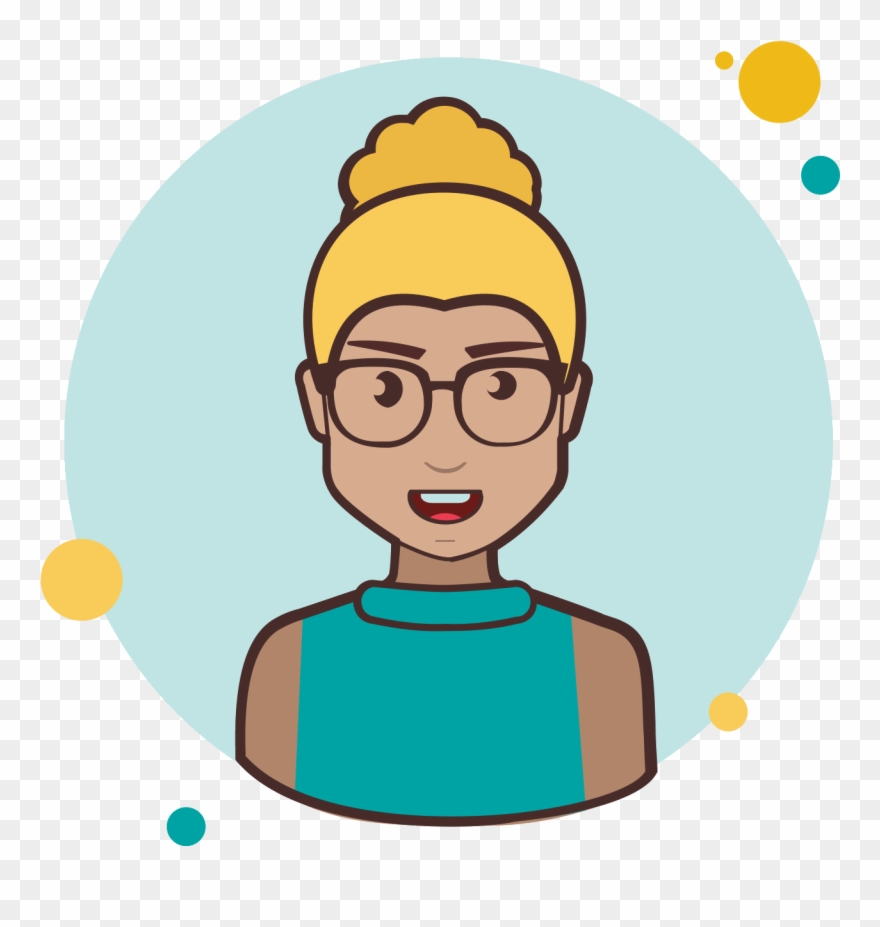 Blond Curly Hair Business Lady Icon - Icon Clipart