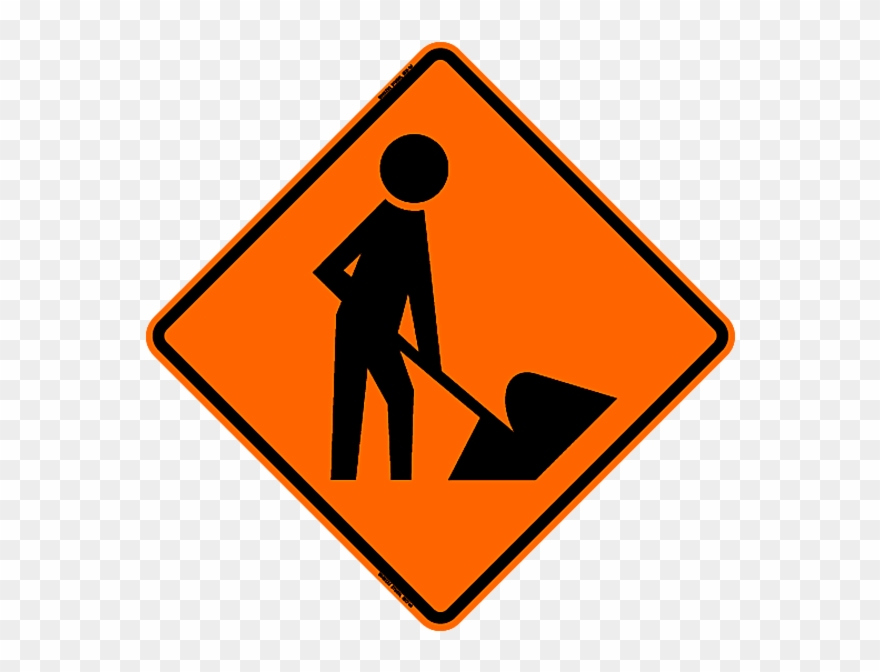 Workers Symbol Safety Roadside Roll-up Sign With Frames - Men Working Sign Clipart