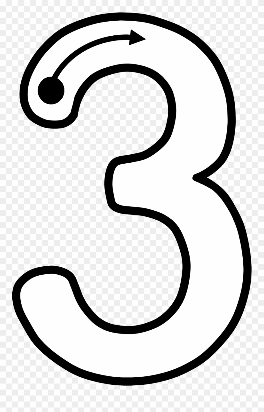 Matemáticas Y Mesas De Luz Motricidad Fina Y Números - Numeral 3 Para Colorir Clipart