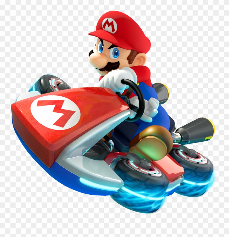 Clipart Black And White Driving Png Image Purepng Free - Mario Mario Kart 8 Transparent Png
