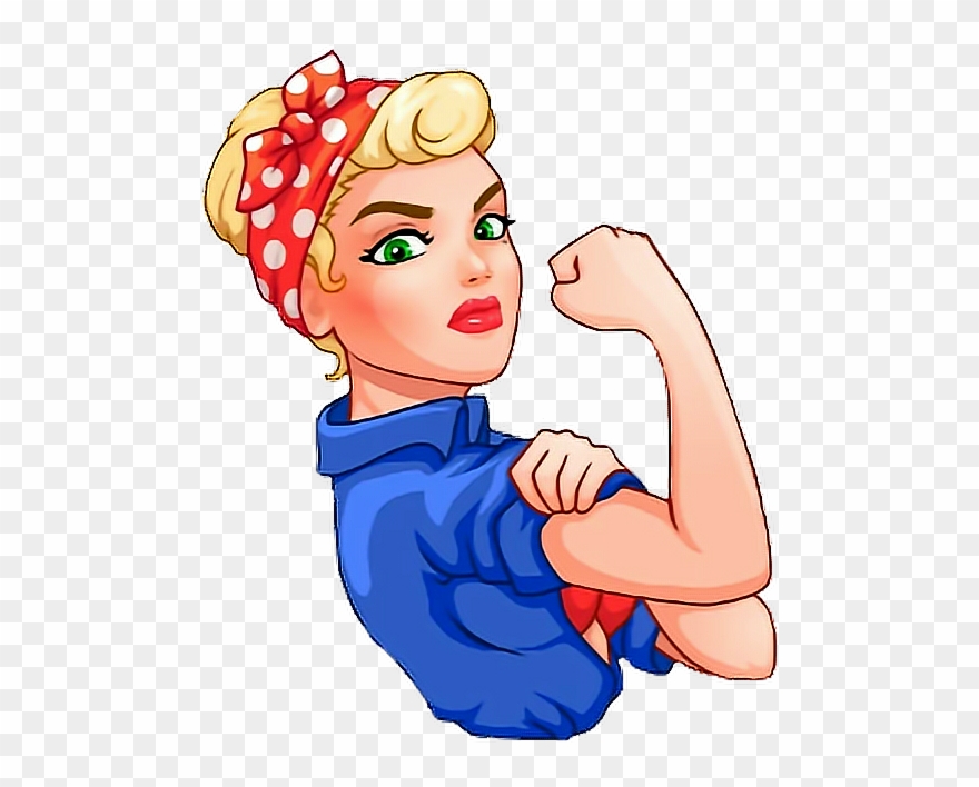 Woman Girlspower Blond Strong Popart Freetoedit Clipart