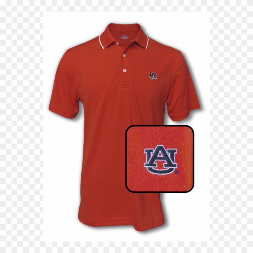 Orange Oxford Brand Polo With White Piping On The Collar - Fanmats 8763 Auburn University Heavy Duty 2-piece Vinyl Clipart