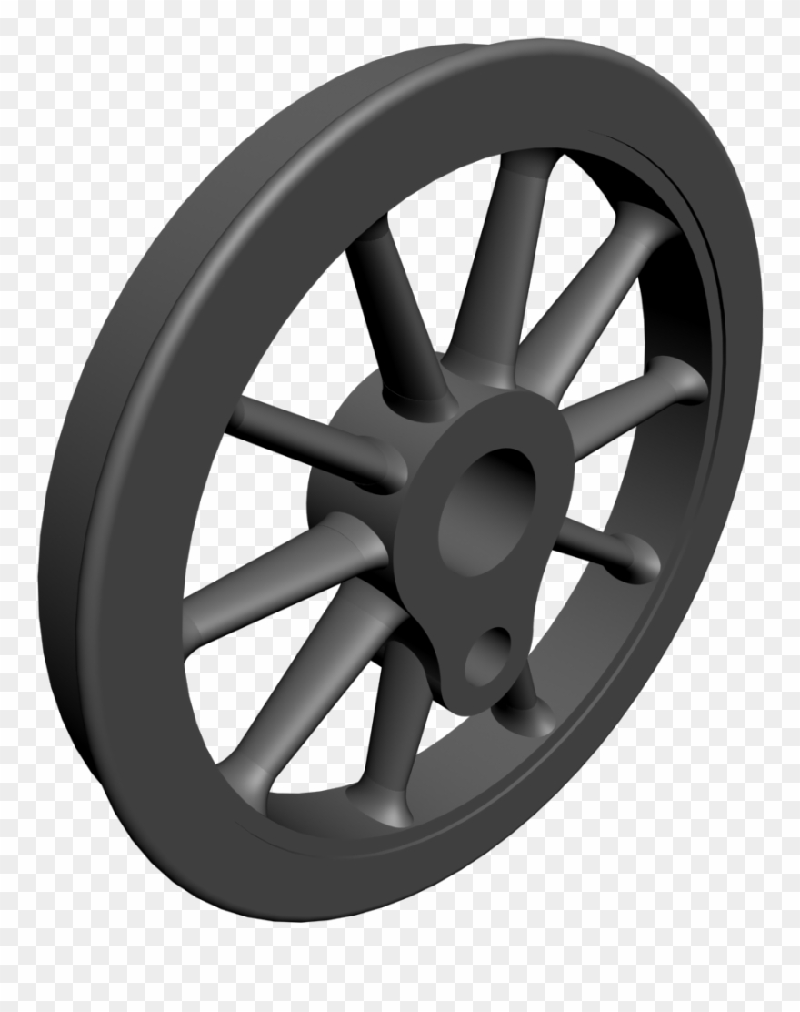 Locomotive Driving Wheels Page Clipart