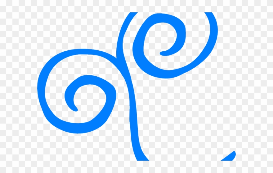 Swirls Clipart Simple Blue - Png Download