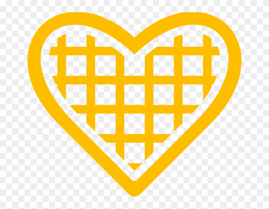 Waffles Design - Waffle Heart Icon Clipart