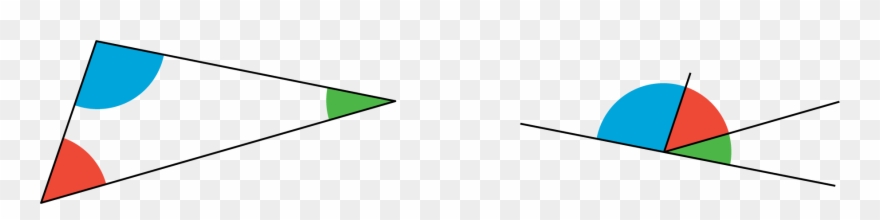 If We Have A Line And Two Rays That Form Three Angles - Triangle Clipart