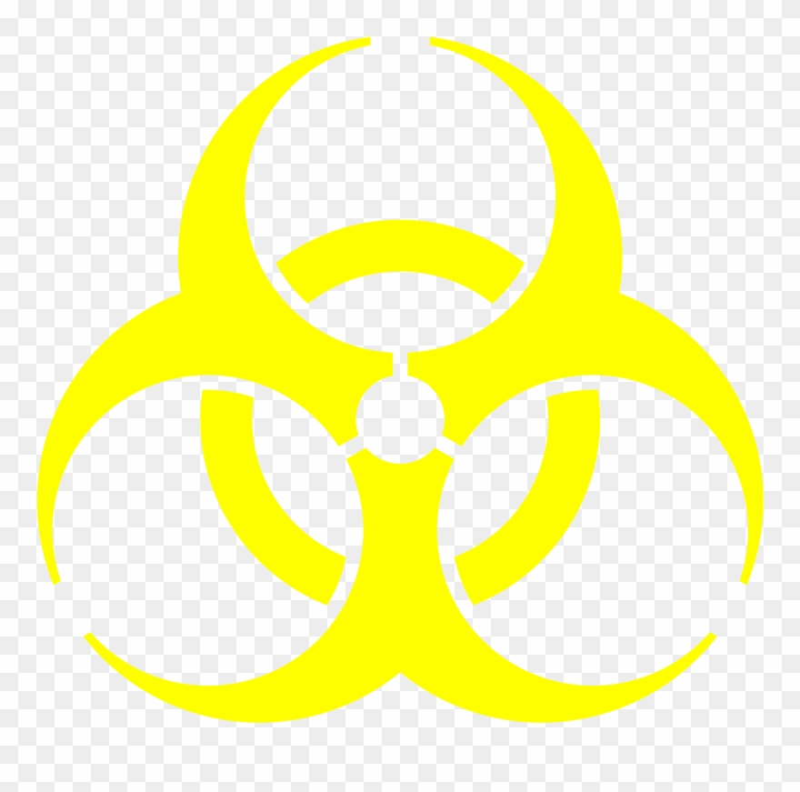 Biohazard Symbol Clipart Official - Yellow Biohazard Symbol - Png Download