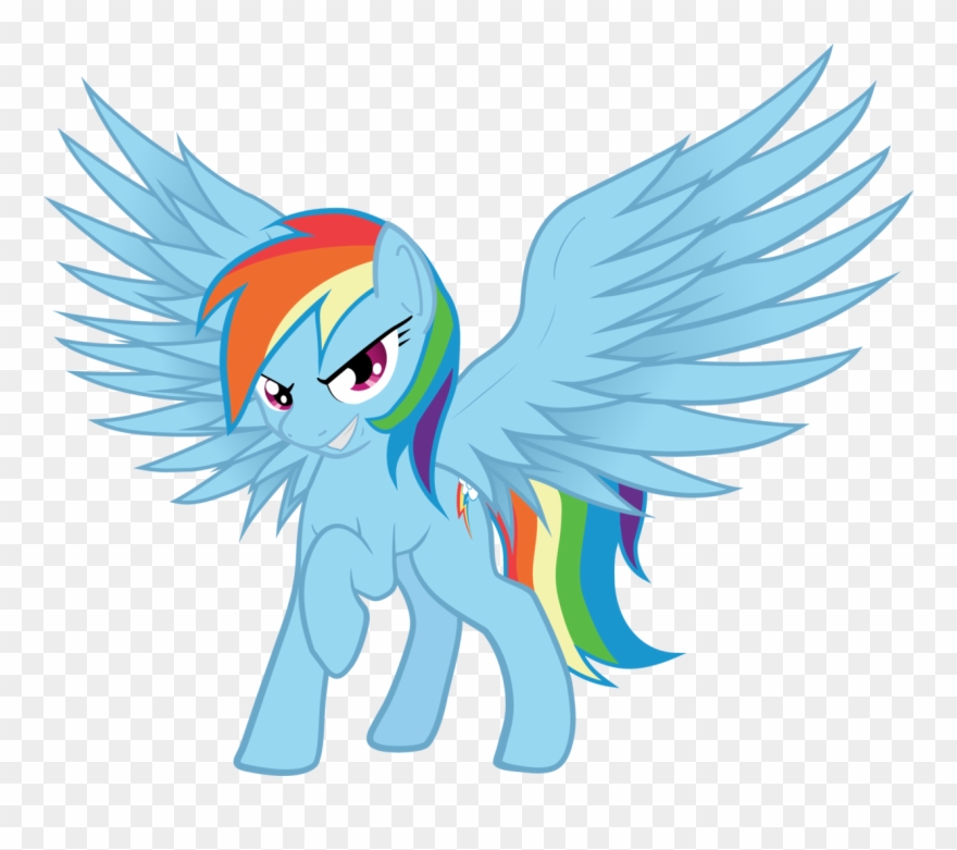 Marker, Female, Mare, Pegasus, Pony, Rainbow Dash, - Rainbow Dash Spread Wings Clipart