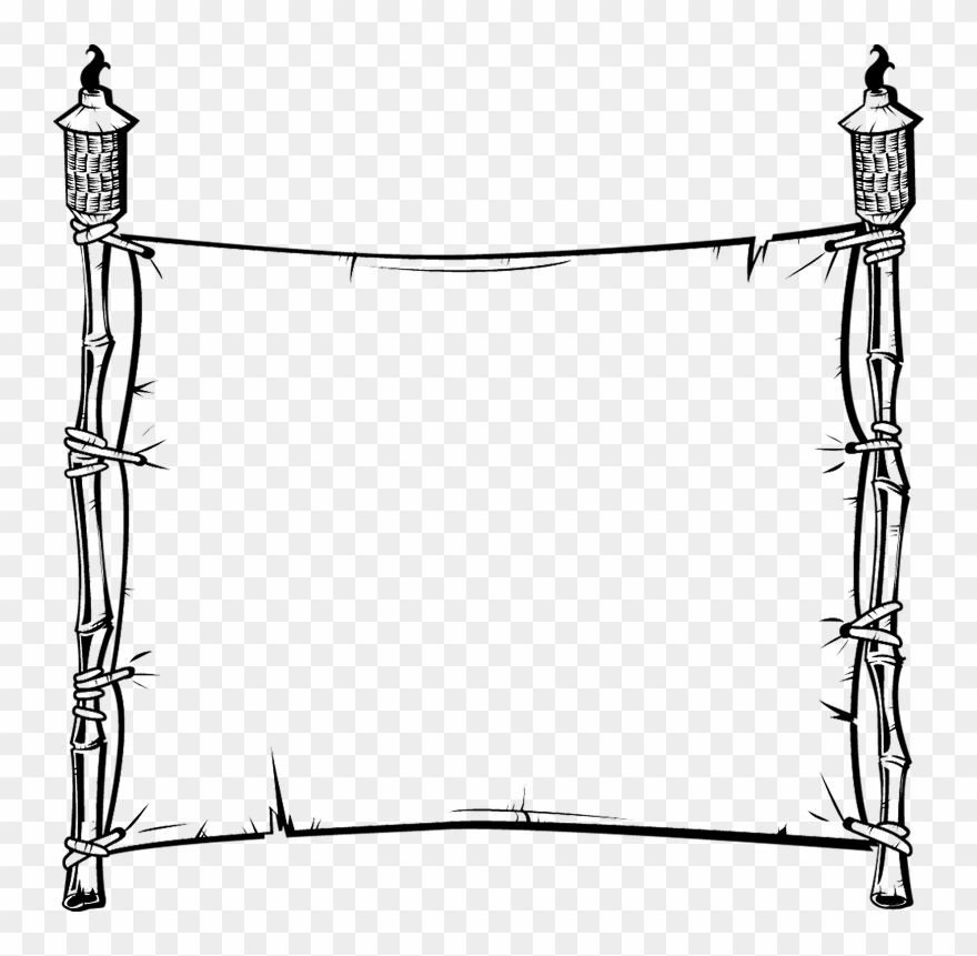 Tkitorchbanner - Line Art Clipart