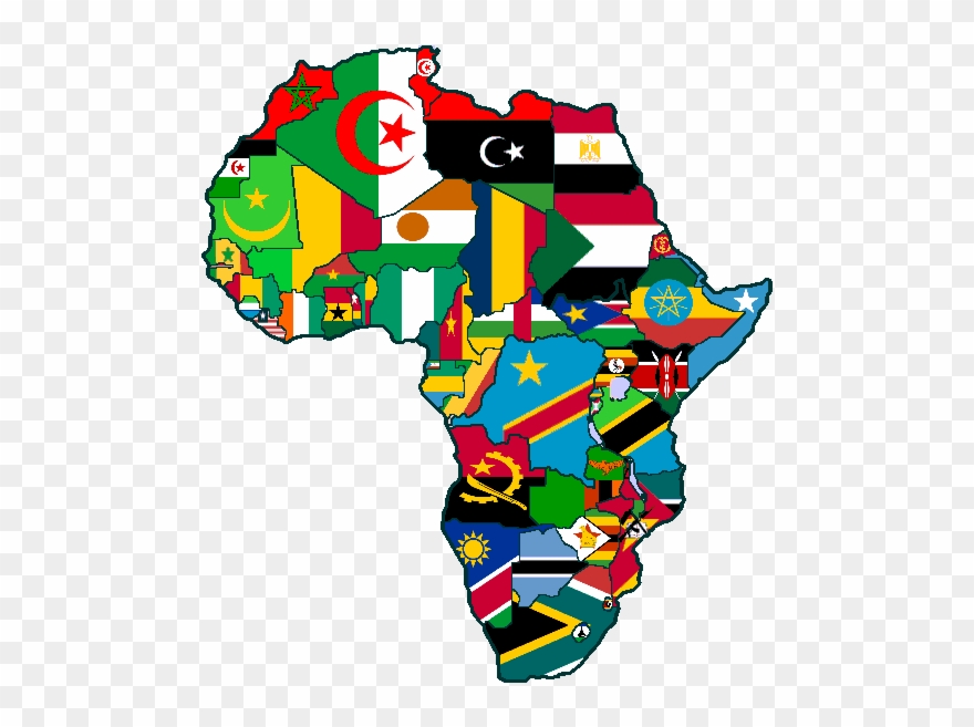 Africa Flag Map - Africa As The Centerpiece Of Nigeria's Foreign Policy Clipart