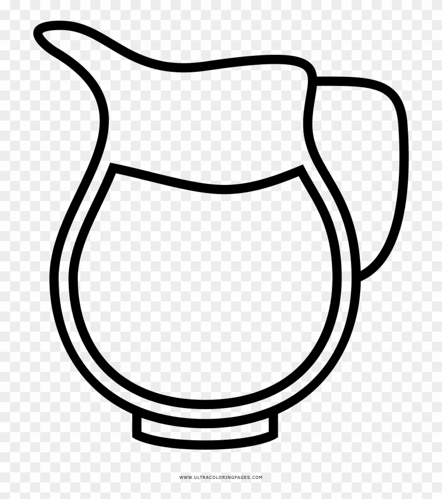 Jug Coloring Page Ultra Coloring Pages Flower Clipart - Colouring Pic Of Jug - Png Download