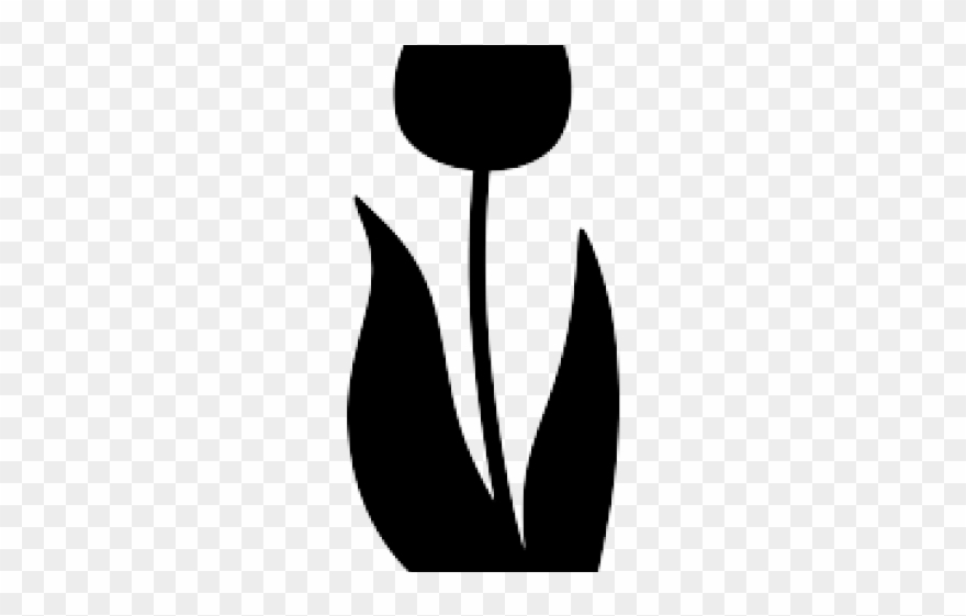Tulip Clipart Tulip Drawing - Silhouette - Png Download
