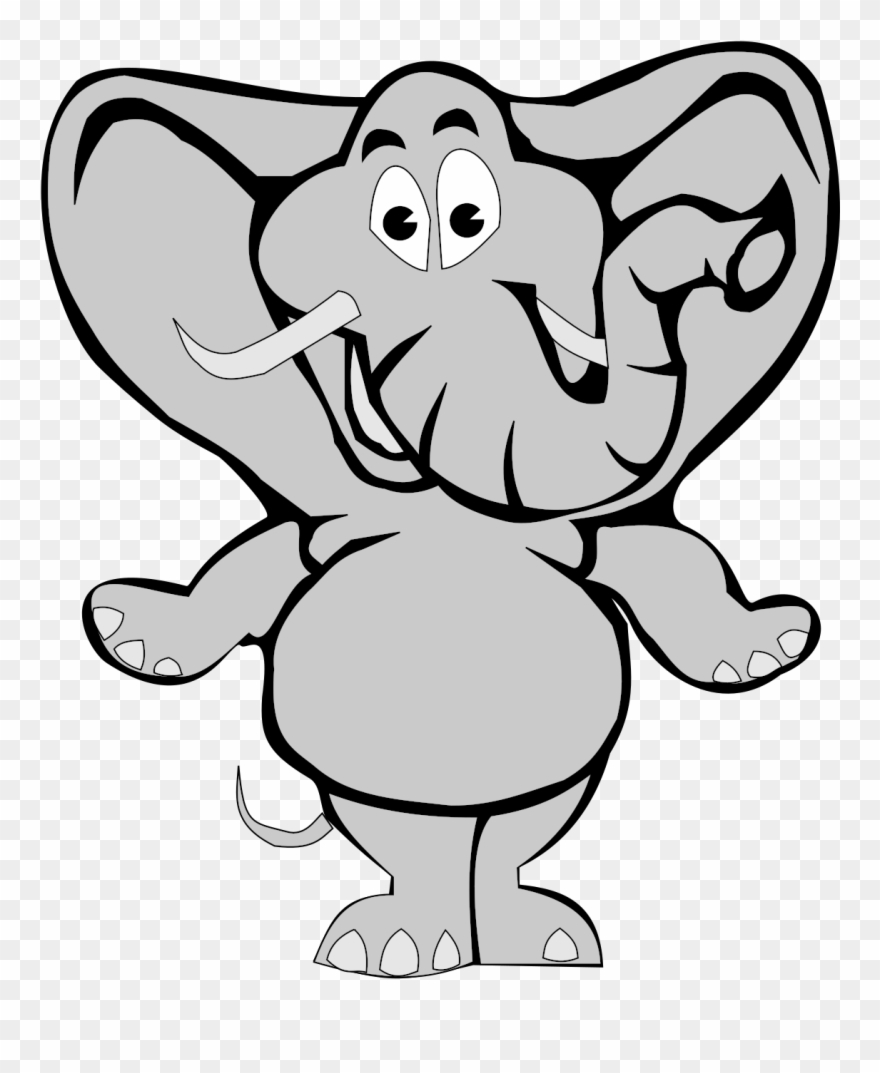 Elephant - Cartoon Elephant Shower Curtain Clipart