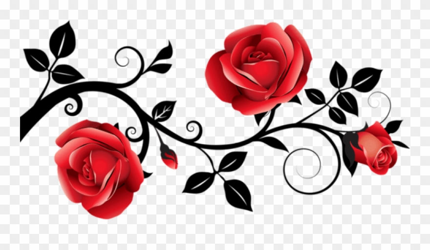 Free Png Red And Black Decorative Roses Png Images - Rose Clipart Png Transparent Png