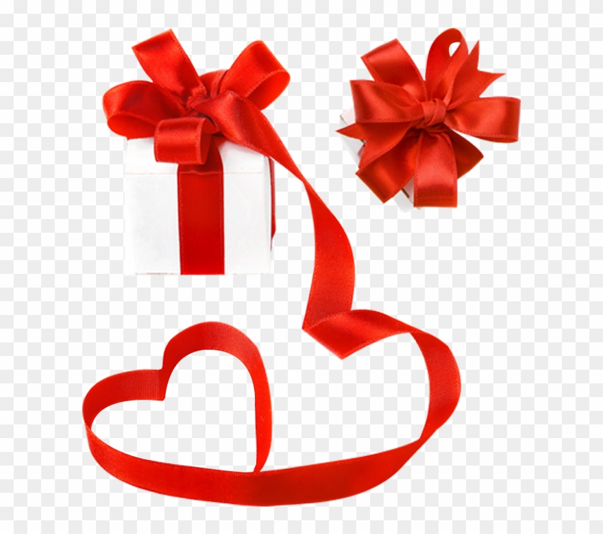 Gift Ribbon Valentine's Day Decorative Box - Gift Clipart