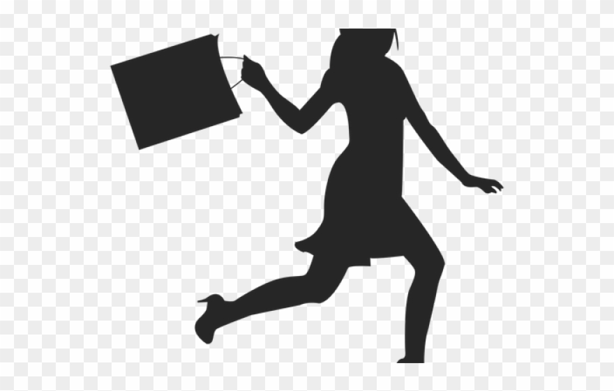 Shopping Bag Clipart Shopping Woman - Black Friday - Png Download