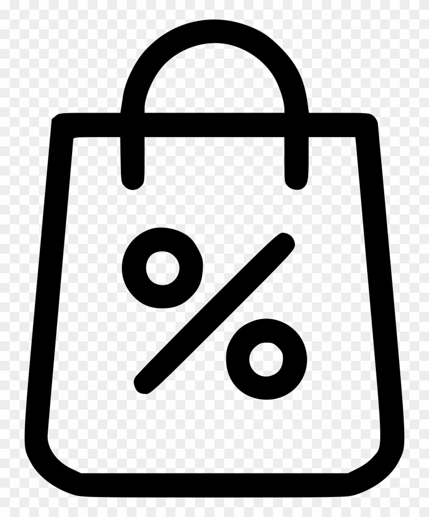 Shopping Bag Shop Discount Percent Sale Comments - Shopping Bag Icon Png Clipart