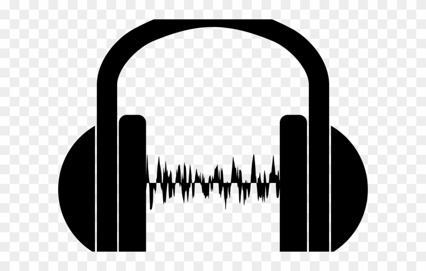 Sound Wave Clipart Headphone Sound - Headphone Image Clip Art - Png Download
