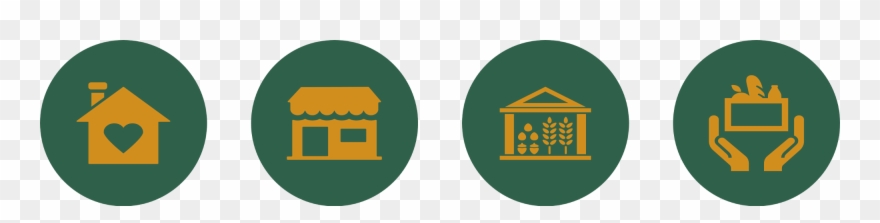 Individual Households, Grocery Businesses, Food Banks, - Emblem Clipart
