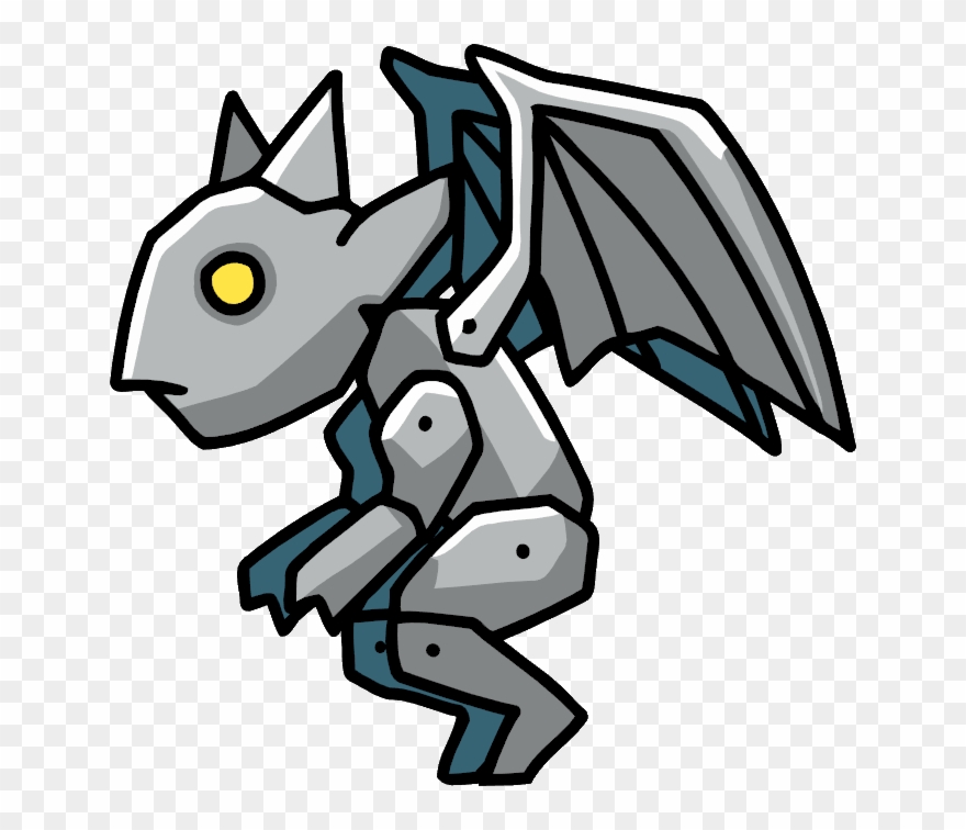 Gargoyle Clipart Side View - Mythical Creatures In Scribblenauts Remix - Png Download
