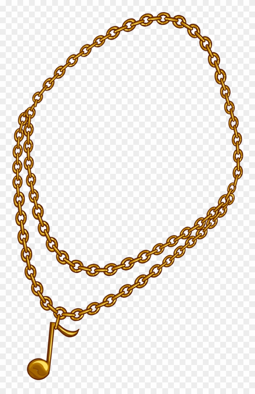 Bronze Music Note Necklace - Cb Edits Chain Png Clipart